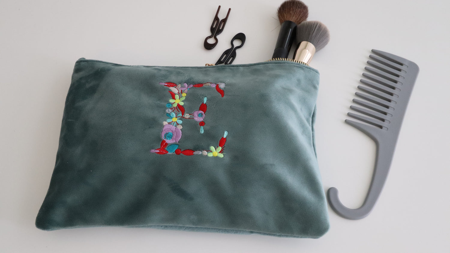 Velvet enveloppe Bloemenletter - medium