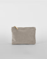 Productfoto grijze velvet tas in maat L om de kleur en de stof goed te tonen – De Mokkes